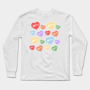 Valentines Day Butt Hearts Long Sleeve T-Shirt